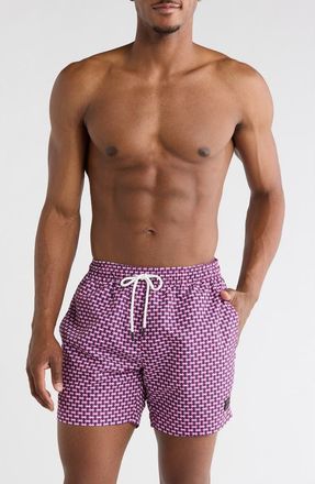 BOSS Vibe Swim Trunks in Medium Pink at Nordstrom Rack, Size Xx-Large