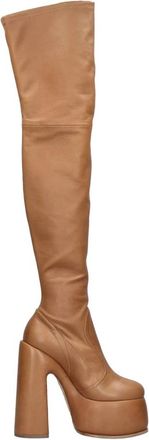 Casadei Stretch Cuissard Laarzen - Dames - Over de knie laarzen - Bruin - 40 EU - Leer - Schoenen