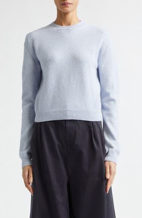 Jil Sander Wool & Cashmere Crop Sweater in Blue Haze at Nordstrom, Size 40