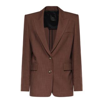Pinko Blazers, female, Brown, Size: XS Buttoned Blazer