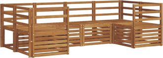 vidaXL Conjunto De Sof&aacute;s De Exterior 6 Uds. Natural Vidaxl