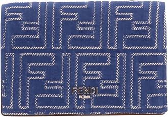 Fendi Pasjeshouder met FF-jacquard en monogram - Blauw