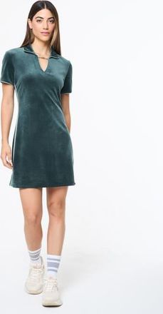 Sergio Tacchini Lina Velour Dress in Green Gables at Nordstrom, Size X-Small