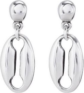 UNOde50 Link Shape Drop Earrings in Silver at Nordstrom