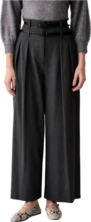 Liu Jo Pantalones anchos - Trousers - Mujer - Gris - XS