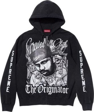 SUPREME x DJ Screw SS26 Zip Up Hooded Sweatshirt Black SUP-SS26-145-BLK