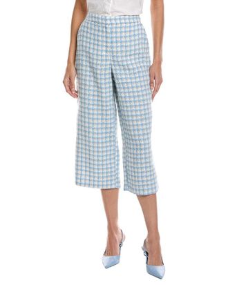 Shelli Segal Laundry By Shelli Segal Cropped Wide Leg Tweed Pant