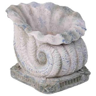 Wanderlust Deco Wanderlust Deco - Macetero Concha Color Piedra, 65x37x32h Cm
