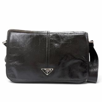 Prada Black Leather Shoulder Bag (Pre-Owned)