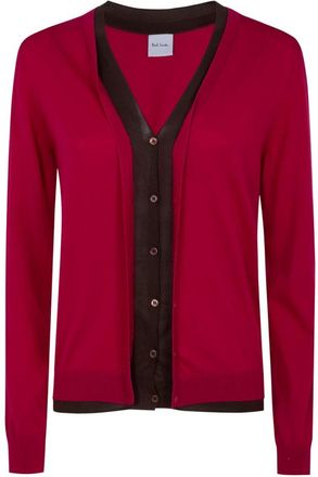 Paul Smith Womens V-Neck Button Fastening Long Sleeves Cotton Cotton Cardigan
