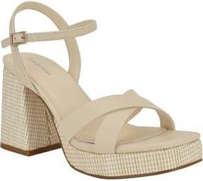 Calvin Klein Drancy 2 Ankle Strap Sandal in Ivory at Nordstrom Rack, Size 9.5