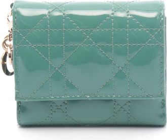 Dior Green Patent Leather Wallet (Tri-Fold) (Pre-Owned)