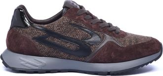 Baldinini Suede en Wol Sneaker - Heren - Schoenen - Bruin - Maat: 44 EU Wol