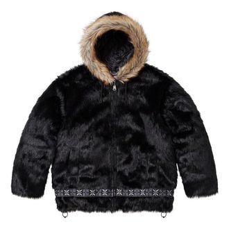 SUPREME Faux Fur Parka Black SUP-FW23-220