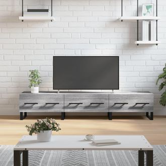 Berkfield Home TV Cabinet Grey Sonoma 150x36x30 cm Engineered Wood | Size: 150 x 36 x 30 cm