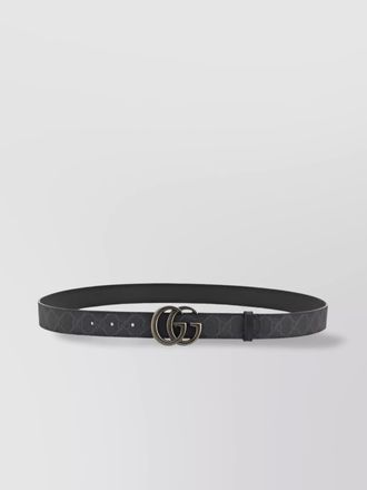 Gucci leather belt monogram pattern sophisticated