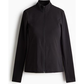 H&M Mama Zip-through Sports Jacket in Black at Nordstrom, Size Xx-Large