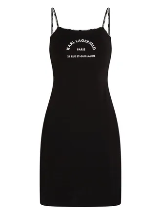 Karl Lagerfeld Rue St-Guillaume doorzichtige strandjurk - Zwart