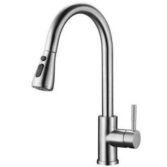 OEM Grifo De Cocina Con Rociador Extra&iacute;ble, Grifo Mezclador Para Fregadero, Ahorro De Agua, Acero-crezuo-crezuo
