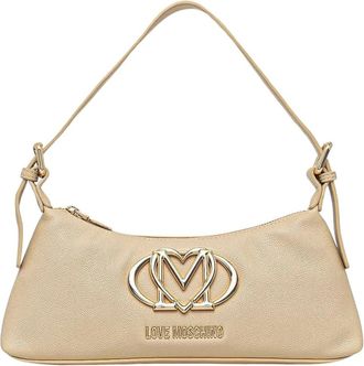 Love Moschino Tote Bag - Dames - Tassen - Beige - Maat: ONE Size Leer