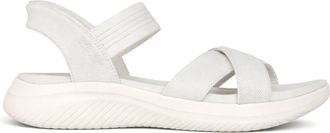 Skechers Ultra Flex 3.0 Sandal - Never Womens Ankle Strap Sandals Off White Textile - Size UK 5.5