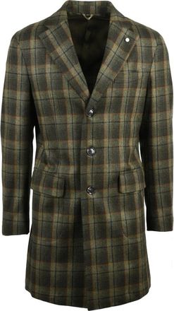 Luigi Bianchi Mantova Jassen, Heren, Groen, XL, Wol, Cappotto