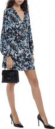 The Kooples Silk Firework Dress In Blue21