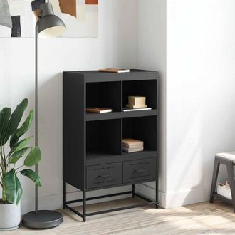 Berkfield Home Highboard Black 68.5x39x111.5 cm Steel