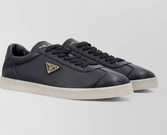 Prada lane leather low top milano logo sneakers
