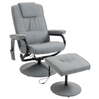 HOMCOM Sill&oacute;n de masaje 77x84x102 cm gris