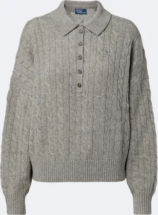 Polo Ralph Lauren Pullover polo in lana e cashmere a trecce