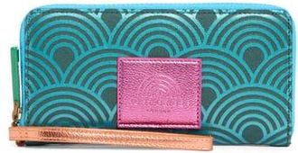 Kurt Geiger Southbank Zip Around Wallet in Teal at Nordstrom Rack