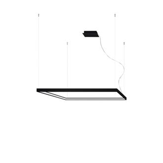 Thoro L&aacute;mpara de techo negro aluminio 3000k alt. 150 cm