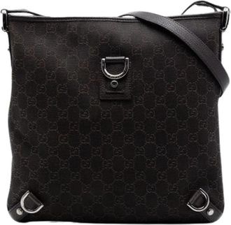 Gucci Pre-owned Vintage Crossbody Tas - Dames - Vintage Schoudertas - Bruin - ONE Size - Leer - Vintage