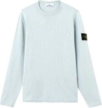 Stone Island Trui met ronde hals - Heren - Ronde hals truien - Blauw - L - Katoen - Truien & Vesten