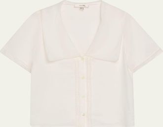 Frame Denim The Scallop Sailor Blouse