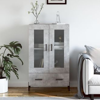 vidaXL Vidaxl - Aparador Alto Madera De Ingenier&iacute;a Gris Hormig&oacute;n 69,5x31x115 Cm
