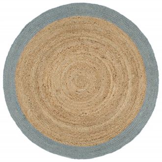 vidaXL Alfombra Hecha A Mano De Yute Con Borde Verde Oliva 240 Cm Vidaxl
