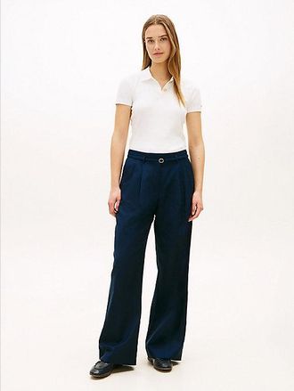 Tommy Hilfiger Pantal&oacute;n de pernera ancha con cintur&oacute;n