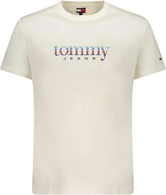 Tommy Hilfiger Bianco Katoenen Ronde Hals T-shirt - Heren - T-shirts - Wit - XL - Katoen - Tops