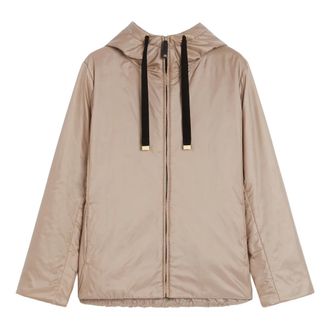 Max Mara Winter Jackets, female, Beige, M, Cameluxe Hooded Padded Jacket