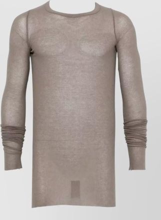 Rick Owens silk ribbed long-sleeve t-shirt