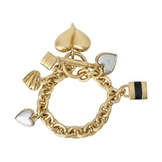 Chlo&eacute; Accessoires, Dames, Geel, ONE Size, Leer, Paddington Armband