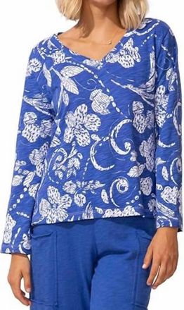 Habitat Peruvian Cotton Vintage Scroll Hi-Lo Tee In Resort