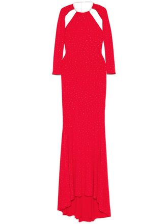 Nissa crystal-embellished gown - women - Spandex/Elastane/Polyester - 36 - Red