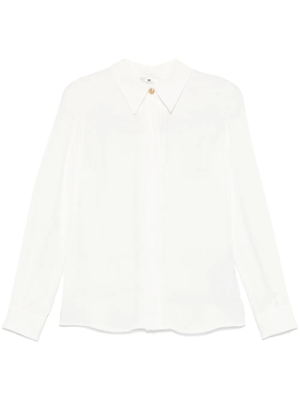 ELISABETTA FRANCHI♡クロップドシャツ♡ホワイト Elisabetta Franchi crepe shirt - women - Viscose - 42