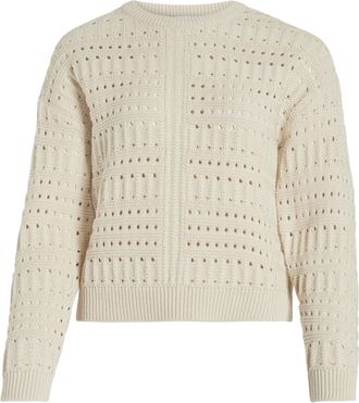 Vila Womens Vilisette L/S O-Neck Knit Top Jumper, Birch, L