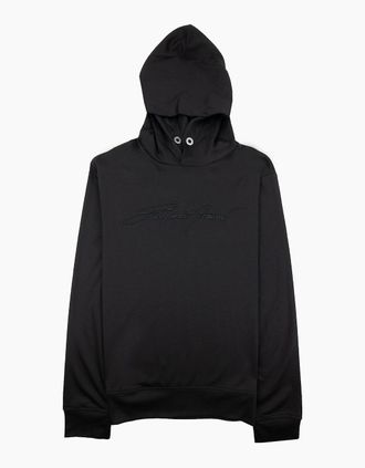 Emporio Armani Mens Emporio Armani Signature Logo Hoodied Sweatshirt Black 999 - Size: 42