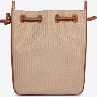 Saint Laurent Bucket-Tasche aus Canvas und Leder Cassandre Mini