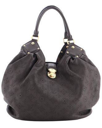 Louis Vuitton Brown Mahina Leather L Hobo (Authentic Pre-Loved)